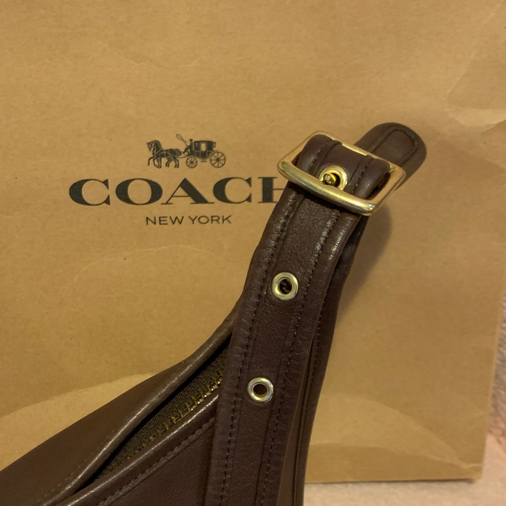 Coach Dark Brown Leather Crossbody Shoulder Bag - Picture 3 of 16